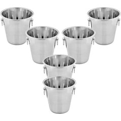 Kosma Stainless Steel Champagne Bucket Wine Cooler Ice Bucket 4 Litres (Pack of 6)