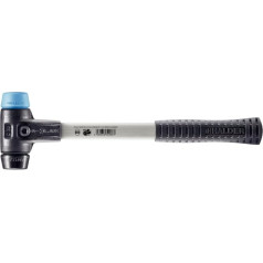 Halder 3712030 Simplex TPE Rubber Soft-Face Mallet with Reinforced Cast Steel Housing, Multi-Colour, 30 mm