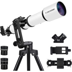 CelticBird Telescope 90mm Aperture 700mm - Astronomical Refraction Telescope for Adults & Beginners (90700)