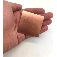 Flat Sheet Metal 1 Piece T2 Copper Plate 100 x 100 mm, 200 x 200 mm, 300 x 300 mm, 0.8 mm, 1 mm, 2 mm, 3 mm, 4 mm, Copper Sheet, Copper Plate, Skin, Red Copper, Purple Copper Square Materials (Co