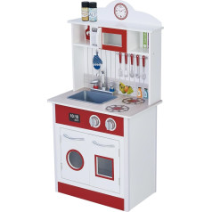 Teamson Kids - Pastel Little Chef Wooden Play Kitchen for Toddlers (Pack of 1) TD-12385R