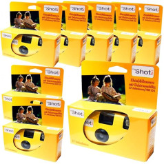 TopShot 400 Disposable Camera with Built in Flash (Pack of 8 Cameras, 27 Images)