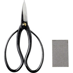 Wazakura Japanese Bonsai Trimming Care Kit, Made in Japan - Traditional Bonsai Scissors 180mm + Resin Removing Eraser in Gift Box