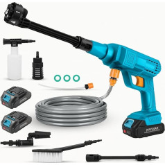 WingFly Battery Pressure Washer with 2 Batteries, Mobile Pressure Washer with Hose, Portable Pressure Washer for Car, Patio, Window, Lawn, Pool