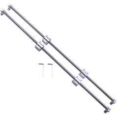 GooEquip Linear Shaft Diameter 20 mm 1200 mm Horizontal Precision Shaft Linear Bearings + 4 SCS20UU Bearing Blocks + 4 x SK20 Brackets Guide Rail Set for 3D Printer CNC Pack of 2