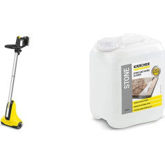 Kärcher 18 V Battery Patio Cleaner PCL 3-18, Pressure: Max. 10 bar, Water Flow at 4 bar: Max. 180 l/h, Power per Battery Charge: Max. 20-40 m2 & Stone and Facade Cleaner (5 L), Stone Cleaner