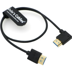 Alvin's Cables Ultra HD 8K HDMI 2.1 HDMI Cable Straight Right Angle High Speed for Atomos Ninja V Monitor, Z CAM E2 for Sony FS5| FS7| A7S3 Cameras (19.7
