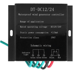HUIZHITENGDA 10,000 W Wind Turbines Generator Controller, MPPT Battery Charge Controller for Wind Turbines and Batteries (12V-220V Optional)