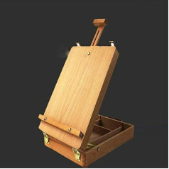 CONGRUI Table Oil Painting Case Desk Easel Foldable Portable Oil Painting Case Painting Art Tool Box