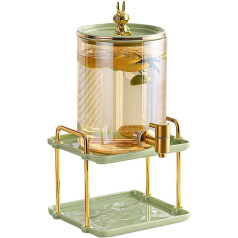 Kaltgetränkespender 3,6 l Glas-Getränkespender mit Ständer, Glasgefäß-Getränkespender für Partys, Glas-Wasserspender Krugspender