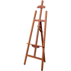 CONGRUI Staffelei für Anfänger, Massivholz, stabile Staffelei, 134 cm, faltbarer Präsentationsständer, 3 Farben (A)