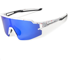 Rockbros Polarizētas velosipēdu brilles ar UV filtru un koriģējošu ieliktni - zili baltas
