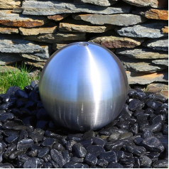 CLGarden Matte Brushed Stainless Steel Ball for Garden Fountain 30 cm Fountain Water Feature Fountain Garden