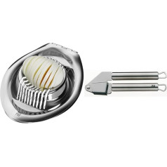 WMF Gourmet Egg Cutter 15 x 11 cm, Cromargan Polished Stainless Steel, Dishwasher Safe & Profi Plus Garlic Press 17.5 cm, Cromargan Stainless Steel Partially Matted, Dishwasher Safe