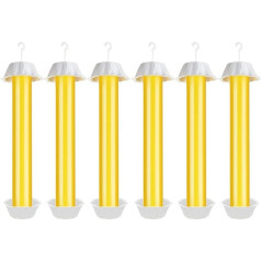 Panngu Set of 6 Large Fly Traps for Indoor and Outdoor Use, Fly Catcher, Mosquito Trap with Adhesive Strips, Repellent Against Mosquitoes, Fruit Fly Trap, Place and Hang