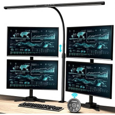 EYOCEAN LED Desk Lamp, 24 W 80 cm Table Lamp with Gesture Control, Dimmable Daylight Lamp, Eye Protection, Monitor Lamp for Providers in Office, Readers, Architects, Tailors