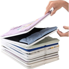 JeeMooTown Tshirt Organiser, Stackable, Stackable Wardrobe Shirt Organiser, Robust, Anti-Moisture and Anti-Wrinkle (Pack of 20)