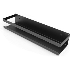 Bestdon Shower Shelf No Drilling Self-Adhesive Shower Basket, Stainless Steel SUS 304 Shower Shelf, Bathroom Shelf, Matt Black, 30 cm