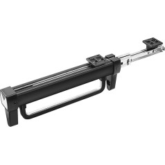 MaxEarn 300 mm Extendable Clothes Rail, Aluminium Cupboard Pull-Out Clothes Rail, Adjustable Hanger with 2 Slide Rails, Telescopic Rod, Load Capacity 20 kg, Push-Pull Wardrobe Clothing Rail