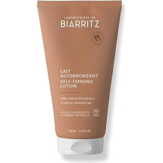Laboratoires de Biarritz - Certified Organic Moisturising Self-Tanning Milk - A Beautiful Golden Tan All Year Round - Face and Body - 150ml