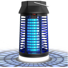 Electric Insect Killer & Mosquito Trap - 4200V 15W UV Mosquito Lamp, Fly Catcher for Indoor and Outdoor, IPX4 Waterproof, Non-Toxic, Odourless, for Home, Bedroom, Patio, Backyard