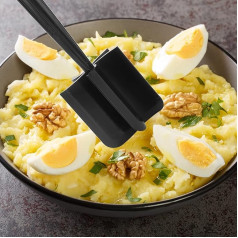 Pack of 2 Heat-Resistant Meat Mashers for Minced Meat, Hamburger Chopper with 5 Curve Blades, Hamburger Meat, Minced Meat Chopper and Meat Masher, Nylon Hamburger Chopper