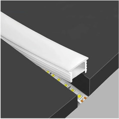 Wasserdichte LED-Neonröhre, flexibel, 2 m, für Außen- und Innendekoration, quadratisch, Garten, Badezimmer, Zuhause, Beleuchtung, Weiß, 16 x 16 mm