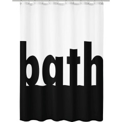 Kleine Wolke Shower Curtain Polyester Black White 180 x 200 cm