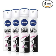 NIVEA Invisible Black & White Clear Female 150 ml x 4