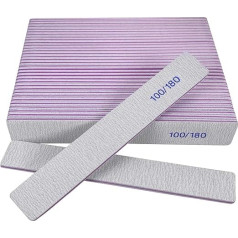 HomeyEra Nagelfeile mit Körnung 100/180 (24 Stück), Schmirgelbrett-Nagelfeilen für Acrylnägel und Naturnägel, doppelseitige Emory Boards professionelle Nagelfeile wiederverwendbar waschbar Maniküre