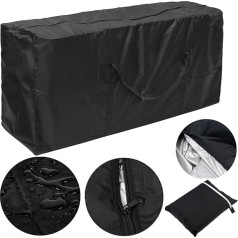 Storage Bag Garden Cushions, Protective Cover for Cushions, Water-Repellent Garden Cushion, Storage Bag for Christmas Trees, Cushion Covers, Protective Cover, Waterproof (Black, 116 x 47 x 51 cm)