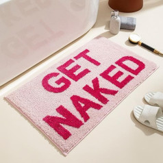 Pinkrin Get Naked Bath Mat Non-Slip Washable