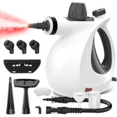 Steam Cleaner, Handheld Steam Cleaner with 11 Accessories, 3.2 Bar Steam Pressure 1050 W Steam Cleaner for All Floors, Chemical-Free Steam Cleaner, Upholstered Furniture for Homes with Children and