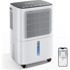 KAITOL Dehumidifier 16L/24H, Room Size Approx. 120 m³ (50 m²), App Enabled, Touch Screen, Digital Display, Timing Function, Automatic Dehumidification, Sleep Mode, Defrosting, Air Purification, Drain