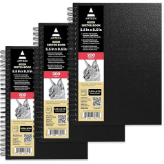 Arteza Sketchbook with Spiral Binding, 14 x 21.6 cm