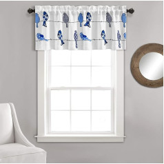 Lush Decor Rowley Birds Light Filter Valance, Single Panel, 52