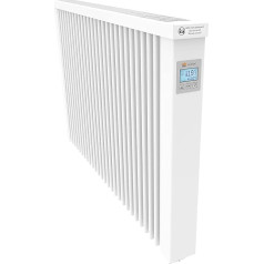 AeroFlow Electric Heater with Fire Clay Core and App-Ready FlexiSmart Display Controller, white