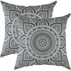 TreeWool® 2 Pcs Mandala Design Decorative Cushion Covers 100% Cotton