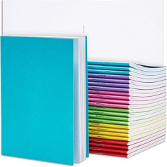 Blank Book - Colorful Notebook Plain Travel Diary for Students Kids Diaries Creative Writing 6 Assorted Colours 24 Sheets