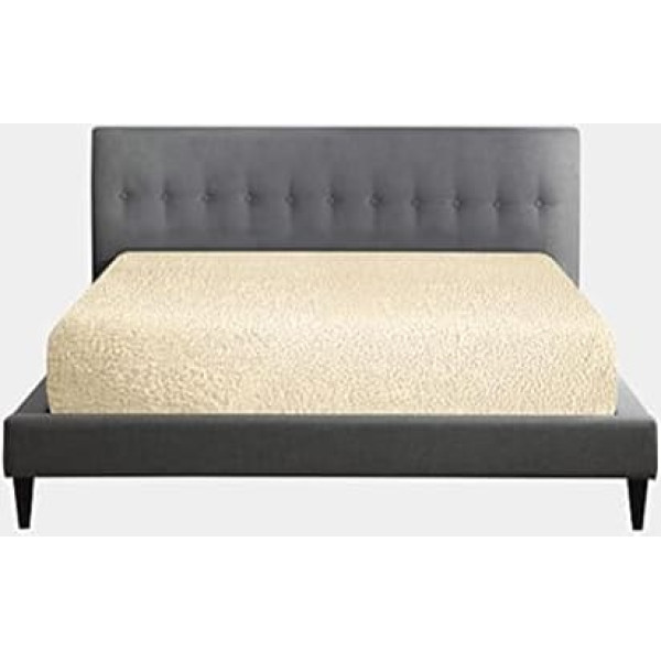 Gaveno Cavailia Teddy Fleece Luxurious Super Soft Warm and Cosy Fitted Bed Sheet (Cream, Single Matching Fitted Sheet)