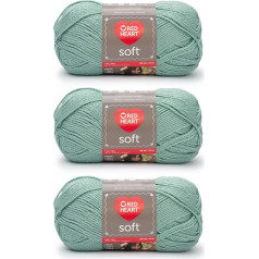 Red Heart Soft Seafoam Yarn 3 Pack 141g per Piece Acrylic Medium Strength (Worsted) 250 Yards - Knitting and Crocheting