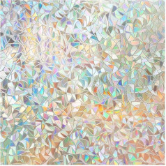 DOWELL Window Film Self-Adhesive Rainbow Film Window Privacy Screen 90 x 300 cm Adhesive Film Rainbow Film Opaque Glass Film Self-Adhesive Suncatcher Sticker Rainbow Effect