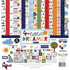Echo Park Paper 647843 Little Dreamer Boy Collection Kit, 12 x 12