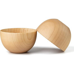 Naturoom Handmade Decorative Wooden Bowls, Sturdy Wooden Bowls, Perfect for Cereal, Salad, Nuts, Candy, Rice, Fruits, Dips and Decorations. (5.5