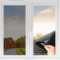 SupBiky Window Film Privacy Reflective Window Film Non Adhesive Disposable Privacy Film for Glass Window Heat Reflective UV Window Film Static Cling Window Film for