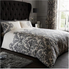 Gaveno Cavailia 11152804 Luxurious Empire Damask Duvet Cover and Pillowcases, Polyester/Cotton, Cream, Double, 3 x 200 x 200 cm
