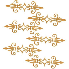 STOBOK Retro Floral Stickerei Patches 6 Stücke Applique Verzierungen Wärme Kleber Für