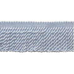 6cm Bullion Fringe Trim (Style # EF25) Arctic Blue Multicolor #N14 (Light Powder Blue) 4.5m Value Pack
