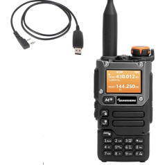 UV-K5 Portable Dual Band Two-Way Radio (VHF/UHF) 5W FM Walkie Talkies Output NOAA Weather Warning W/USB Programming Cable