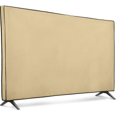 kwmobile 65 Inch TV Case - Indoor TV Screen Protector Cover - TV Screen Dust Cover - Beige